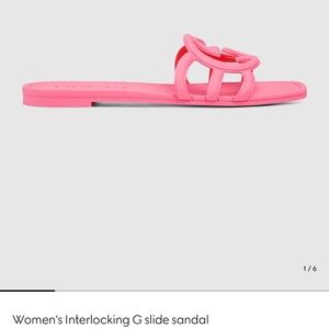 Gucci Vibrant Pink Slide Sandals